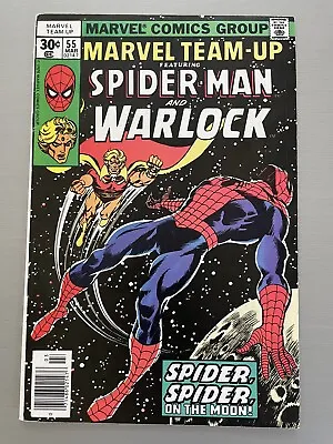 Buy Marvel Team-Up # 55 Spider-Man And Warlock, First Infinity Gem, Power Gem (1977) • 28.09£