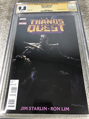 Buy Thanos Quest 1 CGC 9.8 SS Ron Lim Auto Avengers Endgame Movie 11/12 • 158.11£