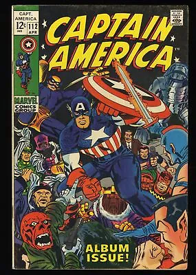 Buy Captain America #112 FN+ 6.5 Jack Kirby Art! Origin Retold Sub-Mariner! • 28.95£