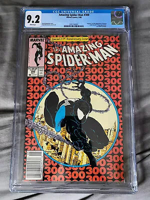 Buy CGC 9.2 Amazing Spider-man #300 Newsstand White Pages 1st Appearance Venom 1988 • 730£
