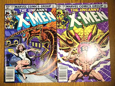 Buy Uncanny X-men #162,163 Run Of 2 Newsstand Wolverine Key Lot 1st Print Marvel Set • 15.78£
