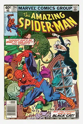Buy Amazing Spider-Man #204 VFN+ 8.5 Versus Black Cat - Third Appearance • 49£