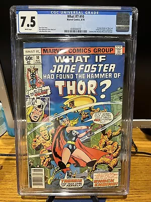 Buy What If? #10 Jane Foster Found The Hammer Of Thor! MCU God Of Thunder! CGC 7.5 • 155.91£