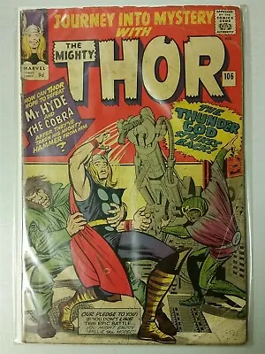 Buy Thor Journey Into Mystery #106 G+ (2.5) Marvel Comics July 1964 • 34.99£