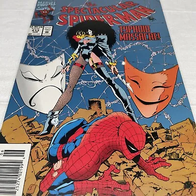 Buy Spectacular Spiderman #213 NEWSSTAND (1991) Madureira Typhoid Massacre Mid Grade • 5.20£