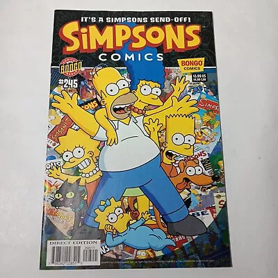 Buy Simpsons Comics Its A Simpsons Send-off #245 2018 Bongo Comics Direct Edition • 21.58£