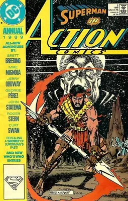 Buy ACTION COMICS ANNUAL #2 VG, Giant Direct DC Comics 1989 Stock Image • 2.38£