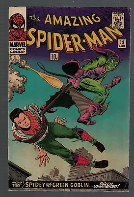 Buy Marvel Comics Amazing Spiderman 39 Unmasked Green Goblin FN- 5.5 Peter Parker • 359.99£