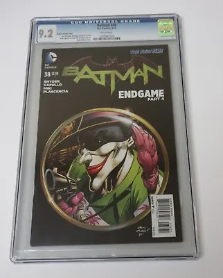 Buy Batman 38 CGC 9.2 DC Comics Joker Cover Limited Edition  2015 • 80.34£