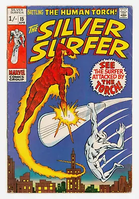 Buy Silver Surfer #15 FN+ 6.5 Versus Human Torch • 99£