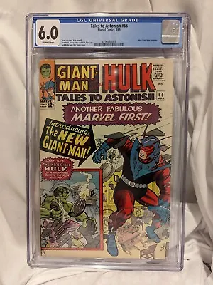 Buy Tales To Astonish #65 CGC 6.0 Fine 1965 Kirby Ditko Stan Lee Hulk Giant Man  • 100.53£