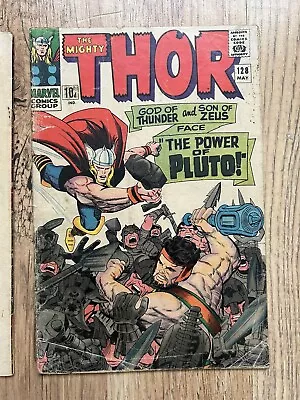 Buy THOR #128 1966 Marvel Vintage Silver Age God Of Thunder Comic Book See Pictures • 14.95£