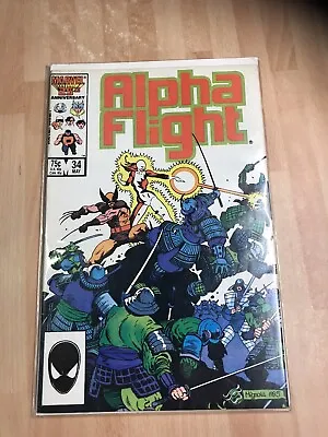 Buy Marvel Comics. Alpha Flight. 1986.#34.  2nd App Of Lady Death Strike, Wolverine  • 5£