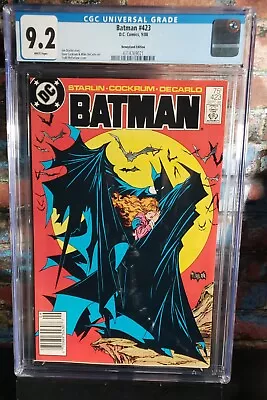 Buy CGC 9.2 - Batman #423 - Newsstand -  Todd McFarlane - Very HTF • 345.36£