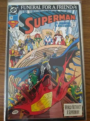 Buy DC 1993 FEB 76 SUPERMAN FUNERAL FOR A FRIEND/4 Jurgens & Breeding • 5.04£