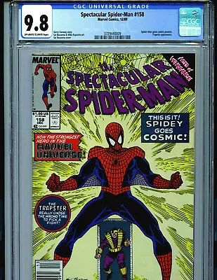 Buy Spectacular Spider-man #158 CGC 9.8 1989 Marvel  Newsstand 1st Cosmic Powers K40 • 419.53£