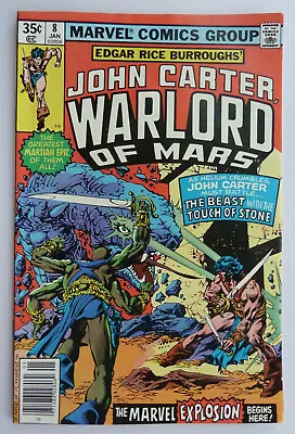 Buy John Carter Warlord Of Mars #8 - Marvel Comics January 1978 VF- 7.5 • 8.99£