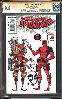 Buy Amazing Spider-Man 611 CGC 9.8 Signed & Sketch By Eric Canete • 835.16£
