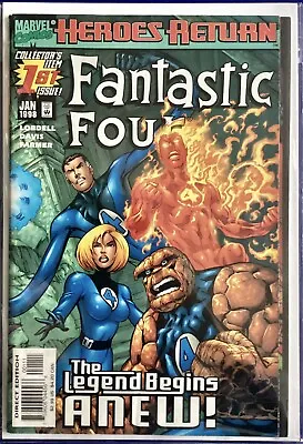 Buy Fantastic Four #1, Vol 3, 1998, Marvel, Alan Davis, Scott Lobdell Bagged/boarded • 4.99£