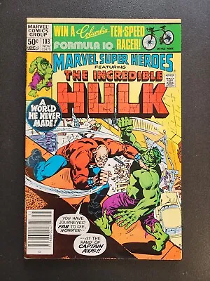 Buy Marvel Comics Marvel Super-Heroes #103 November 1981 Incredible Hulk • 3.18£