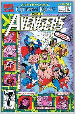 Buy Avengers Annual #21 VF/NM Citizen Kang 1992 Marvel Comics • 22.43£