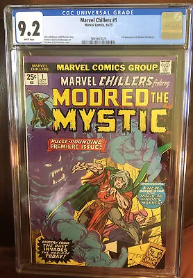Buy Marvel Chillers #1 - Cgc 9.2- 1975 -1st App Mordred The Mystic From Wandavision • 202.73£