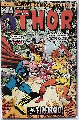 Buy Thor #246 VF Cents US Book April 1976 Bronze Age The Fury Of Firelord • 9.99£