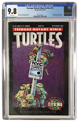 Buy Teenage Mutant Ninja Turtles #51 1st Gabrielle CGC NM/MT 9.8 White Pg 4100254007 • 156.96£