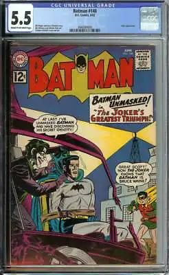 Buy Batman #148 Cgc 5.5 Cr/ow Pages // Joker Appearance Dc 1962 • 200.15£