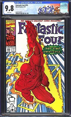 Buy Fantastic Four #353 CGC 9.8 NM/MT Custom Label! 1st APP Mobius M Marvel 1991 • 117.80£