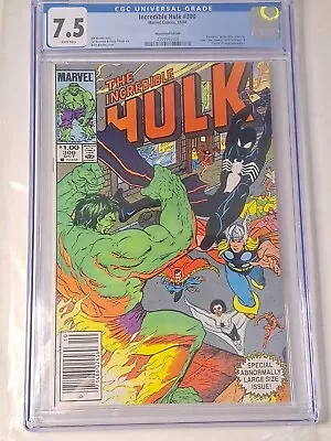 Buy Incredible Hulk #300 Newstand Marvel Comics 1988 CGC 7.5 WHITE Pages • 56.21£