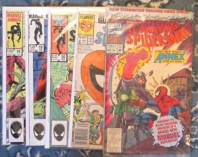 Buy Lot Of 5 Different THE AMAZING SPIDER-MAN Comic Annuals #18, 19, 20, 21 & 27 • 11.87£