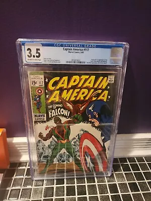Buy Captain America #117. Cgc 3.5. 1st Falcon 1969 • 179.89£