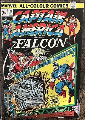 Buy Captain America #178 - 1st Time Peggy Carter Meets Steve Rodgers! (Marvel 1974) • 10.99£