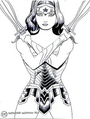 Buy Wonder Woman # 753 Variant Cover Recreation Original Comic Art  • 15.82£