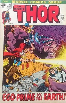 Buy 1972 Thor 202 Marvel Comics Real Rare Original Comic • 17.19£