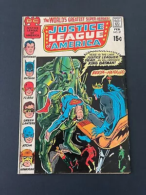 Buy Justice League Of America #87 - 1st Appof The Champions Of Angor (DC, 1971) F+ • 8.79£