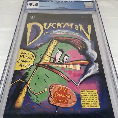 Buy Duckman #1 (1990) CGC 9.4 White Pages Dark Horse One Shot 1st Solo Low Census • 277.63£