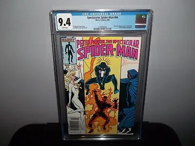 Buy SPECTACULAR SPIDER-MAN #94 CGC 9.4 NM 1st Dr Ohnn (Spot) 1984 NEWSSTAND!! • 55.73£