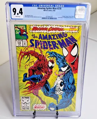 Buy Amazing Spider-Man #378 CGC 9.4 - Marvel Comics 1993 - Maximum Carnage Part 3 • 31.62£