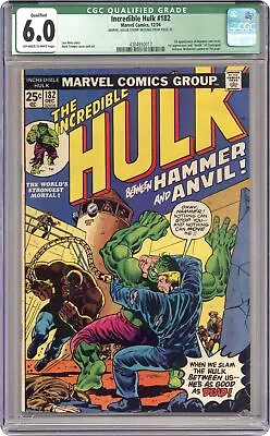 Buy Incredible Hulk #182 CGC 6.0 QUALIFIED 1974 4304930017 • 136.73£