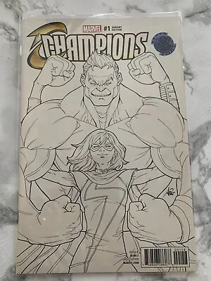 Buy Champions #1 (vol 2) Legacy Comics Artgerm B&W Variant • 4£