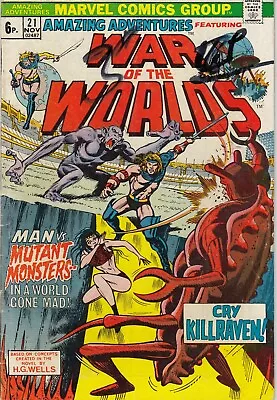 Buy Amazing Adventures #21 (Vol 2) 1973 Featuring War Of The Worlds • 3.99£