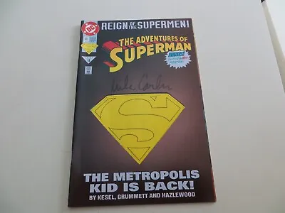 Buy 1993 Adventures Of Superman # 501 Die-cut Cover Signed By Mike Carlin , Poa • 12£