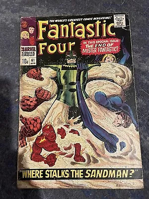 Buy Fantastic Four #61 (Vol 1) : :Where Stalks The Sandman?  : Silver Surfer 2.0-3.0 • 9.75£