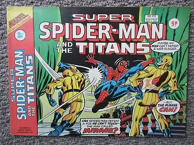 Buy Marvel UK  Spider Man And The Titans Comic #212 2nd March 1977 • 4£