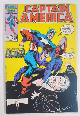 Buy Captain America #325 Fine Marvel 1987 1st Slug & Priscilla Lyons • 2.39£