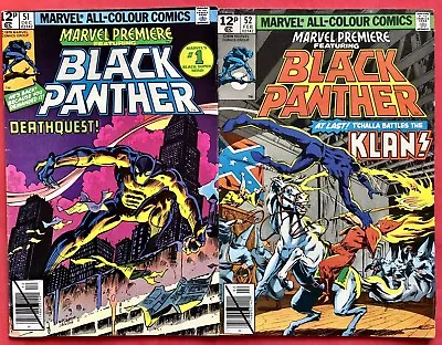 Buy Marvel Premiere #51 + 52 Black Panther Solo Story Vs Klan (1979) • 19.99£