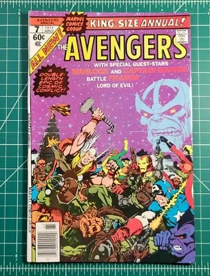 Buy Avengers King Size Annual #7 (1977) Marvel Comics Jim Starlin Ron Lim Thanos VF+ • 79.17£