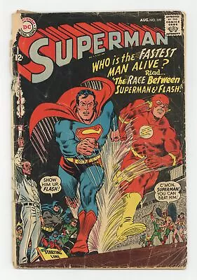 Buy Superman #199 GD 2.0 1967 1st Superman Vs Flash Race • 34.95£